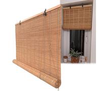 Store Enrouleur Bambou Exterieur 60x180cm 120x250cm, Stores Romains Sur Mesure, Rideaux Occultant Cuisine, Store Pare-Soleil Pour Terrasse, Store Anti-Regard En Bambou Pour Fenêtre/Porte(120 x 155 cm)