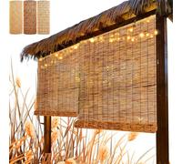 Store Enrouleur Bambou Exterieur Terrasse Store Roseau Naturel Imperméables Intimité 71% D'occultation pour Jardin Véranda Anti-UV Facile à Installer