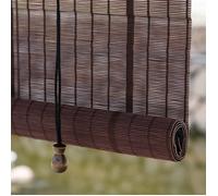 Store Enrouleur Bambou Naturel,Store Exterieur Bambou Fenetre,Stores À Rouleaux Romains,55% Protection Solaire Intimité