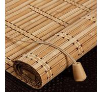 Store Enrouleur Bambou Naturel,Store Occultant en Bambou Exterieur,Stores À Rouleaux Romains,75% Protection Solaire Intimité Écran,Respirant/écologique,Personnalisable (115x120cm(45x47in))