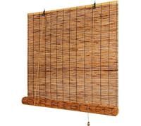 Store Enrouleur Bambou Roseau Imperméable Anti-UV Occultant Intimité | Sans Percage, avec Levage, Facile à Installer pour Terrasse Jardin Balcon(01,1.2x1.5m(47.24x59.06"))