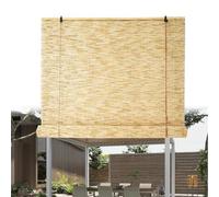 Store Enrouleur Bambou,Stores Venitien,Store Roulant Interieur,Petit Rideau Occultant,Rideau de Roseau,Stores Pergola Extérieur,Rideau Bambou,Cache vue Balcon,pour Fenetre de Toit Terrasse Caravane(Co
