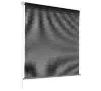 Store enrouleur - CASA PURA - Fashion coloris Deluxe Stripe - Gris anthracite - Tamisant - 110 x 150 cm