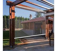 Store enrouleur d'extérieur en PVC transparent pour terrasse et pergola, imperméable, anti-poussière et rabattable, 145 x 240 cm, pour jardin