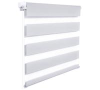 Store Enrouleur Double WOLTU - Gris - Installation Rapide - Réglage Rideau Latéral - Translucide - 70x220cm