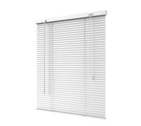 Store enrouleur en aluminium blanc de qualité supérieure - Bloc lumineux à isolation thermique - Lattes réglables - Protection de l'intimité - 135 cm x 180 cm - Montage mural et plafond pour un