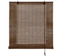 Store enrouleur en bambou naturel, store en bois pour l'intérieur I Marron, 150x175