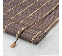 Store enrouleur en bambou personnalisé - Traitement de fenêtre occultant en bois - Filtrage de la lumière - Pour intérieur et extérieur - 150 x 230 cm