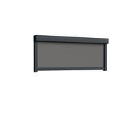 Store enrouleur extérieur 150 cm, Basic, Gris foncé, 1500 x 600 mm, coffre 90° anthracite RAL 7016, à configurer sur mesure