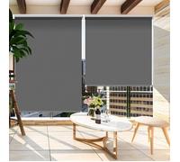 Store Enrouleur extérieur,160x240 cm, Auvent Vertical, Store Vertical Marquise de Balcon,Store d'intimité,Protection UV,Imperméable