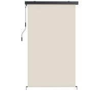 Store enrouleur extérieur - Outsunny - manivelle et cassette - protection UV, imperméable - polyester - 250x160cm - crème
