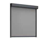 Store enrouleur extérieur, rectangulaire 45°, gris anthracite, 600 x 600 mm, Toile gris foncé, Sans commande, configurer sur mesure