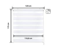 Store enrouleur jour et nuit - Easydeco - Blanc - 120 x 175 cm