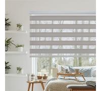 Store Enrouleur Jour Nuit Haut de Gamme Installation Facile 180x250 Pierre | Stores Premium avec coffre rond et chaînette en aluminium de Qualité Maximale pour fenêtres. Largeur tissu 178 cm StoresDeco