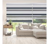 Store Enrouleur Jour Nuit Haut de Gamme Installation Facile 180x250 Tricol. | Stores Premium avec coffre rond et chaînette en aluminium de Qualité Maximale pour fenêtres. Largeur tissu 178 cm StoresDeco