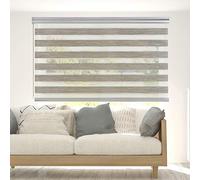 Store Enrouleur Jour Nuit Haut de Gamme Installation Facile 60x250 cm Beige | Stores Premium avec coffre rond et chaînette en aluminium de Qualité Maximale pour fenêtres. Largeur tissu 58 cm StoresDeco