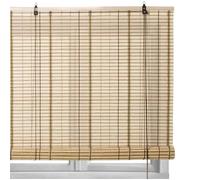 Store enrouleur - JUANIO - Store enrouleur retrousser - Bambou - Beige - Occultant