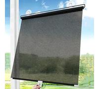 Store Enrouleur Occultant à Ventouse Sans perçage 58x200cm | Rideau Solaire Thermique Isolant Anti-UV Rideau Occultant temporaire Balcon Store À Rouleau pour vitre Bureau Maison