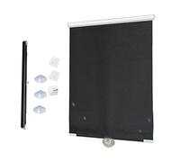 store enrouleur occultant a ventouse,Store à Enrouleur sans perçage,30×125/40×125cm stores temporaires,rideaux portables rétractables pour fenêtres et portes,Protection UV,Black-45x125cm/18x49in