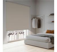 Store Enrouleur occultant pour fenêtres et Portes Rideau Opaque Isolant Thermique Blackout Installation Facile au Mur ou au Plafond STORESDECO Beige 120x180 cm Largeur Tissu 116,5 cm