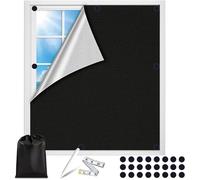 Store enrouleur occultant s perçage 130 x 145 cm Protection solaire 100 % opaque Film occultant pour 145l x 130L cm