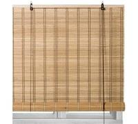 Store enrouleur retrousser de fenêtre en bambou naturel store à rouleau aveugle - Longueur 180 x Profondeur 90 x Hauteur 2.5 cm -JUANIO- Bois G