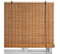 Store enrouleur retrousser de fenêtre en bambou naturel store à rouleau aveugle - Longueur 180 x Profondeur 90 x Hauteur 2.5 cm-JUANIO- Bois G