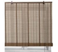 Store enrouleur retrousser en bambou coloris taupe store à rouleau aveugle - Longueur 180 x Profondeur 90 x Hauteur 2.5 cm -JUANIO- Taupe G