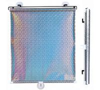 Store Enrouleur Sans Percage, Store Occultant Fenetre avec Ventouse, Pare Soleil, PVC Rideau Ventouse Fenetre, pour Fenetre De Toit Chambre Salle De Bain Cuisine Puits De Lumière Patio Voiture(Aluminu
