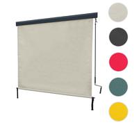 Store vertical HWC-F42, store vertical pare-vue store extérieur enrouleur, protection UV 50 tissu ~ 250x180cm, noir