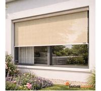 Store enrouleur vertical perméable avec manivelle - l.2,96 x H.2,4 m - Shadow Comfort