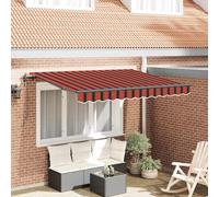 Store extensible marron 250 x 200 cm en tissu résistant aux UV et à l'eau, cadre en aluminium, idéal pour terrasse et jardin