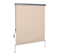 Store extérieur enrouleur 2,5 x 1,6 m - Outsunny - manivelle, aluminium et polyester 280g/m² anti-UV50+ - crème