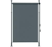 Store extérieur sur pied - Outsunny - rétractable - longueur réglable - avec manivelle - 2 x 2,2-3,1 m - alu. polyester - gris foncé