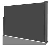 Store Latéral 180 x 350 cm, Auvent Latéral Extensible,Paravent Exterieur,Retractable Brise Vue,Coupe-Vent Imperméable