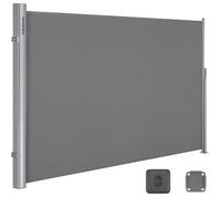 Store Latéral Aluminium - SONGMICS - Rétractable - 180 x 400 cm - Brise-Vue - Gris