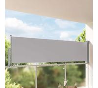 Store Latéral Balcon, Brise Vue Paravent Rétractable Auvent Latéral Extensible 100x300 cm Gris