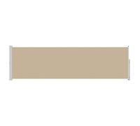 Store latéral beige 500 x 160 cm polyester acier rétractable | Résistant aux UV, hydrofuge, rétractable automatiquement, kit de montage inclus, pour terrasse/jardin