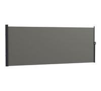 Store latéral de jardin - Outsunny - rétractable - alu. polyester anti-UV haute densité 180 g/m² - 4 x 1,6 m - gris foncé