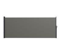 Store latéral de jardin - Outsunny - rétractable - alu. polyester anti-UV haute densité 180 g/m² - 4 x 1,6 m - gris foncé