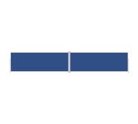 Store Latéral Double, Brise Vue Paravent Extérieur Rétractable Auvent Latéral Extensible Bleu 180x1000 cm