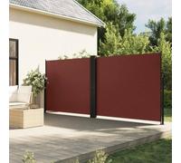 Store Latéral Double, Brise Vue Paravent Extérieur Rétractable Auvent Latéral Extensible Marron 160x1200 cm