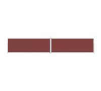 Store Latéral Double, Brise Vue Paravent Extérieur Rétractable Auvent Latéral Extensible Marron 180x1000 cm