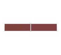 Store Latéral Double, Brise Vue Paravent Extérieur Rétractable Auvent Latéral Extensible Marron 180x1200 cm