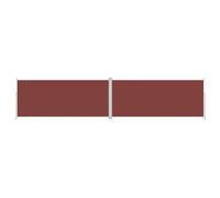 Store Latéral Double, Brise Vue Paravent Extérieur Rétractable Auvent Latéral Extensible Marron 220x1000 cm