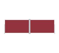 Store Latéral Double, Brise Vue Paravent Extérieur Rétractable Auvent Latéral Extensible Rouge 180x600 cm