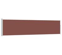 vidaXL Marquise latérale extensible 120×500 cm Marron