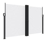 Store latéral extensible Blanc 160x600 cm
