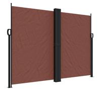 vidaXL Marquise latérale extensible brun 180x1000 cm