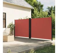 Store latéral extensible - Rouge terre cuite - 160 x 1200 cm - Brise-vue imperméable pour balcon, terrasse et jardin - 100 % polyester avec revêtement en polyuréthane - Retrait automatique